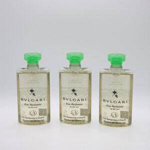 BVLGARI au thé Vert  Pack Of  3 (Green Tea) Shampoo & Shower Gel -2.5 Fl oz/75mL